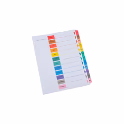 Universal B1428077 Deluxe Table of Contents Dividers for Printers - 12 Tab - Months - 11 x 8.5 in. - White