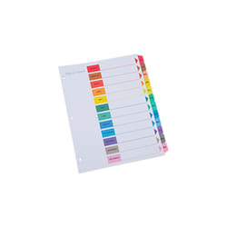 Universal B1428077 Deluxe Table of Contents Dividers for Printers - 12 Tab - Months - 11 x 8.5 in. - White