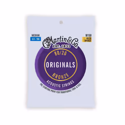 Martin Guitar Original Acoustic M150 80/20 Bronze Medium-Gauge Guitar Strings