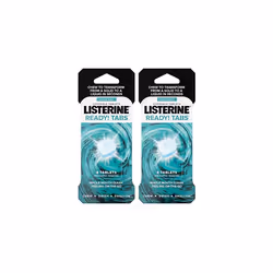 Listerine Ready Tabs Chewable Tablets with Clean Mint Flavor, 8 Ct (Pack of 2)