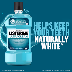 Listerine Ultraclean Oral Care Antiseptic Mouthwash  Everfresh Technology to Help Fight Bad Breath  Gingivitis  Plaque & Tartar  ADA-Accepted Tartar C