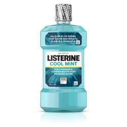 Listerine Cool Mint Antiseptic Mouthwash for Bad Breath  Plaque and Gingivitis  250 ml