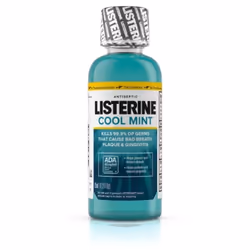 Listerine Cool Mint Antiseptic Mouthwash for Bad Breath  Travel Size 3.2 Ounces - Case of 24