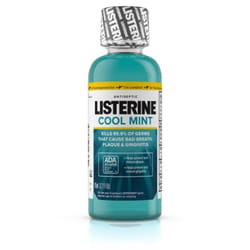 Listerine Cool Mint Antiseptic Mouthwash for Bad Breath  Travel Size 3.2 Ounces - Case of 24
