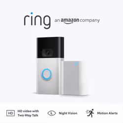 Video Doorbell (2Nd Gen) by Amazon | Wireless Video Doorbell Security Camera with 1080P HD Video, - Satin Nickel, + Ring Chim ...