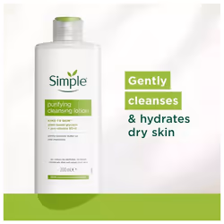 6 x 200ml Simple Kind to Skin Purifying Cleansing Lotion For Sensitive Skin