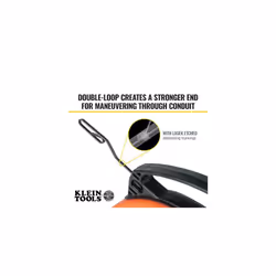 Fish Tape, Steel Wire Puller with Double Loop Tip, Optimized Housing and Handle, 3 mm x 15.2 m Klein Tools 56331