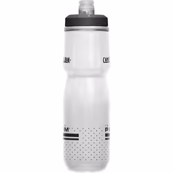 CamelBak Podium Chill Insulated Bike Water Bottle - Easy Squeeze Bottle - Fits Most Bike Cages - 24oz  White/Black