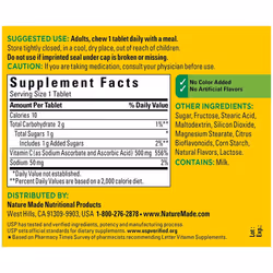 Nature Made Immune Support Vitamin C 500mg Chewable Tablet, 60 Tablets