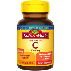 Nature Made Vitamin C 1000 mg Time Release Tablets 60 ct - 1000mg Dietary Supplement Timed Release