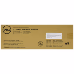 Dell W8D60 Toner Cartridge C3760N/C3760DN/C3765DNF Color Laser Printer  Black  1 Size