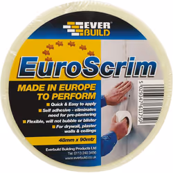 Everbuild EuroScrim Self Adhesive Scrim Tape, White, 48 mm x 90 m