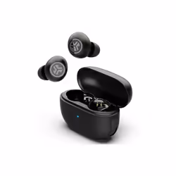 JLab Go Pop ANC Active Noise Cancelling Earbuds, Bluetooth Earphones, 24+ Hr Playtime Wireless Headphones Black 2025 Model