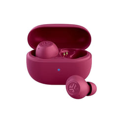 JLab Go Pop ANC Active Noise Cancelling Earbuds, Bluetooth Earphones, 24+ Hr Playtime Wireless Headphones  Fuchsia 2025 Model