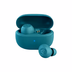JLab Go Pop ANC Active Noise Cancelling Earbuds, Bluetooth Earphones, 24+ Hr Playtime Wireless Headphones Teal  2025 Model