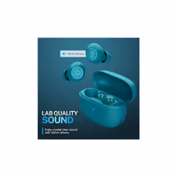 JLab Go Pop ANC Active Noise Cancelling Earbuds, Bluetooth Earphones, 24+ Hr Playtime Wireless Headphones Teal  2025 Model
