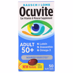Bausch & Lomb, Ocuvite, Adult 50 +, Eye Vitamin & Mineral Supplement, 50 Soft Gels