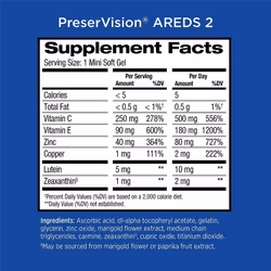 Bausch & Lomb, PreserVision, AREDS 2 Formula, Eye Vitamin & Mineral Supplement, 120 Soft Gels
