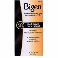Bigen Permanent Powder Hair Color 58 Black Brown 1 Ea