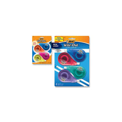 BIC Wite-Out Brand EZ Correct Correction Tape - Applies Dry  White  Clean & Easy To Use  Tear-Resistant Tape  4-Count  Dispenser colors may vary