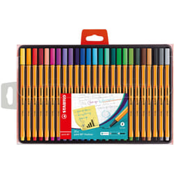 Fineliner - STABILO point 88 - Wallet of 25 - Assorted colors