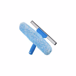 Unger Professional Window Cleaning Tool: 2-in-1 Microfiber Scrubber and Squeegee, 10""