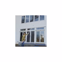 Unger Professional Window Cleaning Tool: 2-in-1 Microfiber Scrubber and Squeegee, 10""