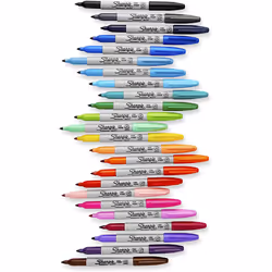 Sharpie Permanent Markers | Fine Point | 80s Glam Colours | 24 Count