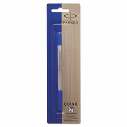 Parker QUINK Rollerball Pen Ink Refill Medium Blue