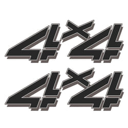 4x4 Decals for Trucks Chevy Silverado 1998-2007 Bed Side 1500 2500 HD (Black)