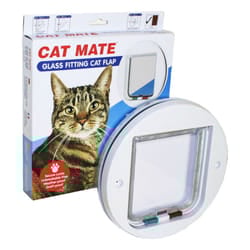 Cat Mate Glass Fitting Cat Flap 210W White