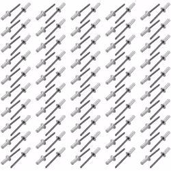 sourcingmap 5mmx15mm Aluminum Countersunk Head Closed End Blind Rivets Fastener 100pcs