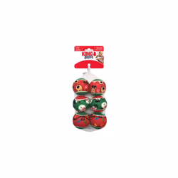 KONG Holiday SqueakAir Balls 6pk Medium