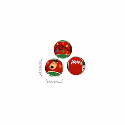 KONG Holiday SqueakAir Balls 6pk Medium