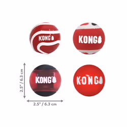 KONG Signature Balls 4-pk Assorted Md