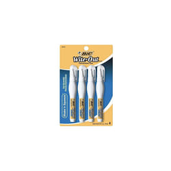 BIC Wite-Out Shake 'n Squeeze Correction Pen  8 ml  White  4 Count WOSQPP418  5 Pack