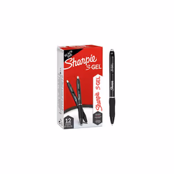 S-Gel | Gel Pens | Medium Point (0.7mm) | Black Ink | 12 Count