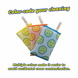 Scrub Daddy Scour Pads - Scour Daddy - Multi-Surface Scouring Pad, Absorbent, Durable, FlexTexture Sponge, Soft in Warm Water, Firm in Cold, Scratch