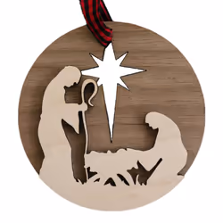 Woodlander Workshop Nativity Ornaments - Christian Christmas Decor and Religious Ornaments - Miniature Nativity Scene - Chris ...