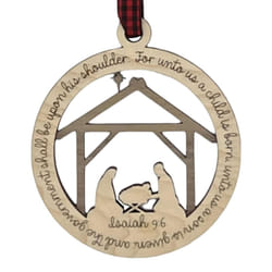 Woodlander Workshop Nativity Ornaments - Christian Christmas Decor and Religious Ornaments - Miniature Nativity Scene - Christmas Ornaments for Tree -