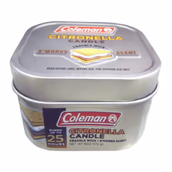 Coleman Scented Outdoor Citronella Candle with Wooden Crackle Wick Smores Scent 6 oz