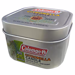 Coleman Pine Scented Citronella Candle with Wooden Crackle Wick - 6 oz Tin