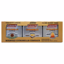 Coleman Scented Tin Citronella Candle - 3 Pack S'Mores Pine and Campfire