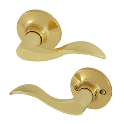 Honeywell Safes  Door Locks 8106003 Wave Passage Door Lever  Polished Brass