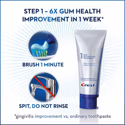 Crest Gum Detoxify Toothpaste + Whitening Gel 2-Step Daily Dental Care System, 4 + 2.3 oz. 2 minutes to a whiter, brighter, healthier smile!