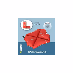 Pillow X Inflatable Camp & Travel Pillow, Red/Gray