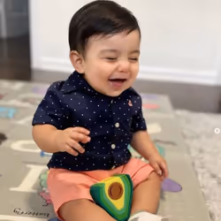Nuby Soft Silicone Stackable Avocado Interactive Toy for Early Development  Creativity  12+ Months