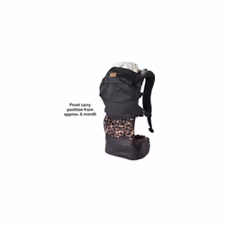 Nuby, Baby Carrier Newborn to Toddler Hip Healthy Certified Baby Carrier 3 in 1 Front and Back Facing Baby Carrier Leopard Print, Black