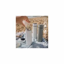 RapidCool Portable Baby Bottle Making Kit, Prepare A Perfect Formula Feed in 2 Minutes. Includes Flask, 2 Rapid Cool's with 2 Digital Thermometer Lids