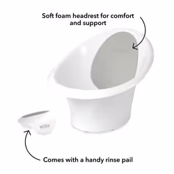 Sit Me Up Baby Bath with Built in Anti-Slip Bump and Soft Headrest - Bathtub Seat | Sitting Support | Suitable from 0-12